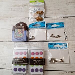 Small Lot Of New Scrapbook Art Supplies Brads Extension Posts Eyelets